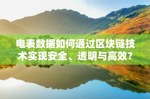 电表数据如何通过区块链技术实现安全、透明与高效？