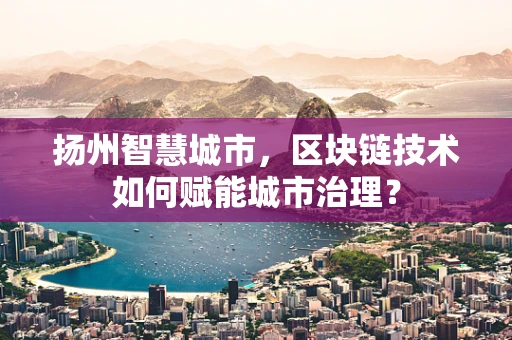 扬州智慧城市，区块链技术如何赋能城市治理？
