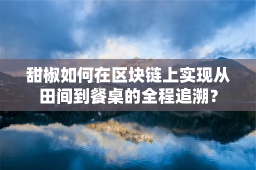 甜椒如何在区块链上实现从田间到餐桌的全程追溯？