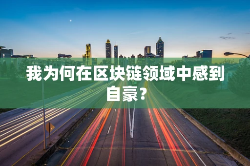 我为何在区块链领域中感到自豪？