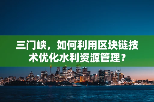 三门峡，如何利用区块链技术优化水利资源管理？