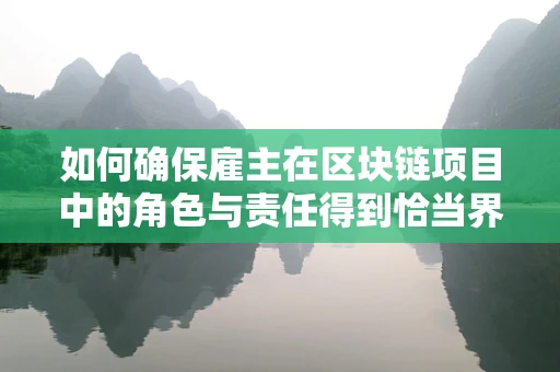 如何确保雇主在区块链项目中的角色与责任得到恰当界定？
