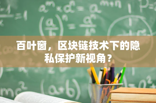 百叶窗，区块链技术下的隐私保护新视角？