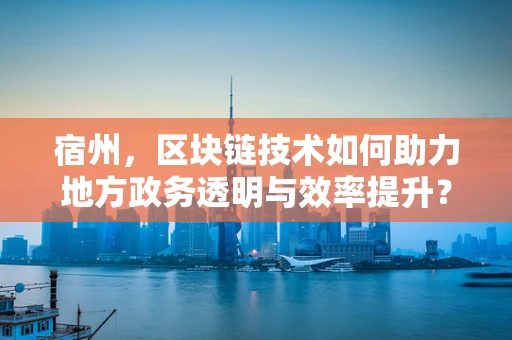宿州，区块链技术如何助力地方政务透明与效率提升？