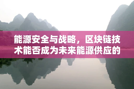 能源安全与战略，区块链技术能否成为未来能源供应的守护者？