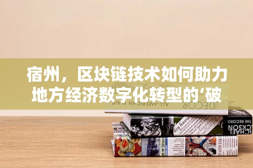宿州，区块链技术如何助力地方经济数字化转型的‘破局’？