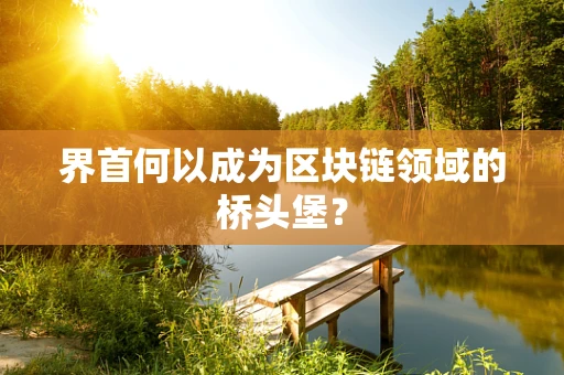 界首何以成为区块链领域的桥头堡？
