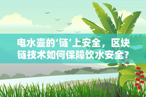 电水壶的‘链’上安全，区块链技术如何保障饮水安全？