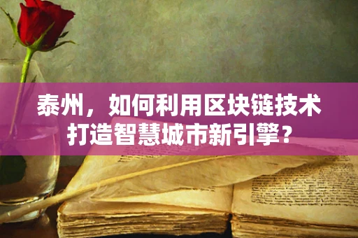 泰州，如何利用区块链技术打造智慧城市新引擎？