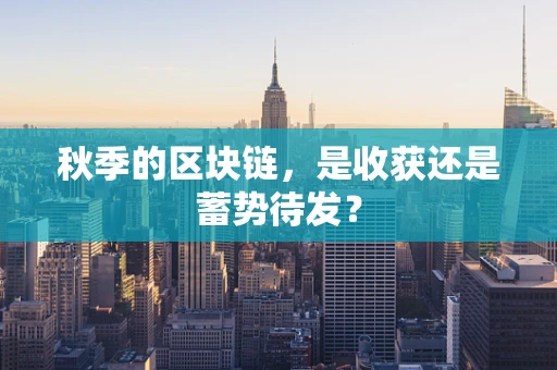 秋季的区块链，是收获还是蓄势待发？