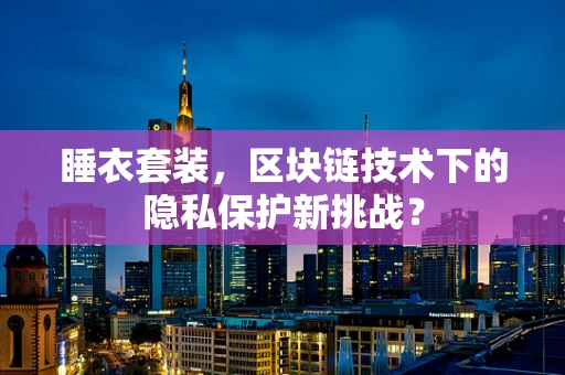 睡衣套装，区块链技术下的隐私保护新挑战？