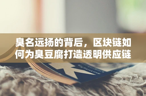 臭名远扬的背后，区块链如何为臭豆腐打造透明供应链？