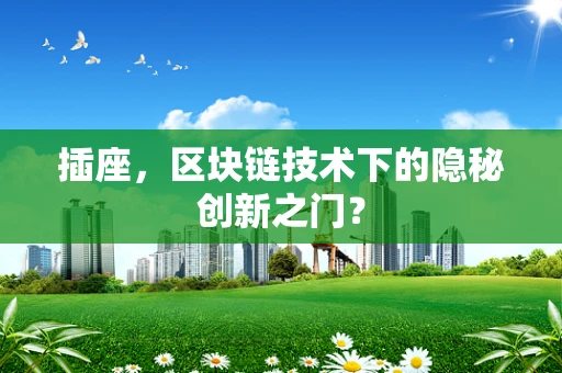 插座，区块链技术下的隐秘创新之门？