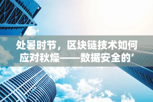 处暑时节，区块链技术如何应对秋燥——数据安全的‘凉’策？
