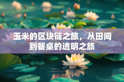 玉米的区块链之旅，从田间到餐桌的透明之旅
