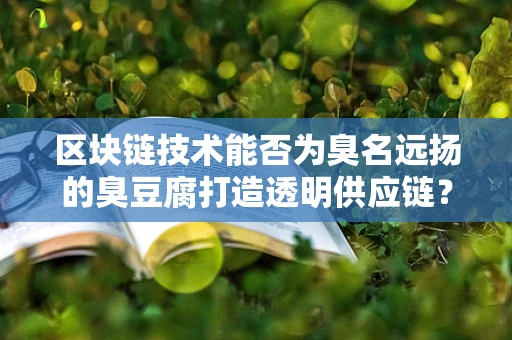 区块链技术能否为臭名远扬的臭豆腐打造透明供应链？