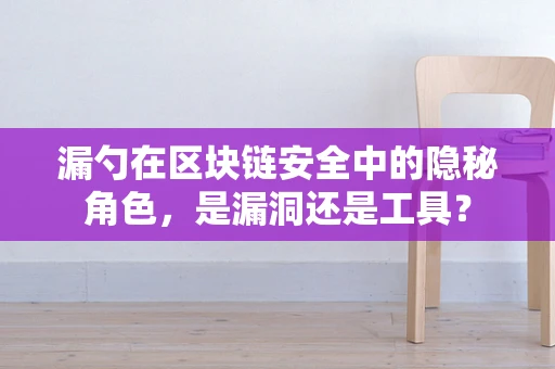 漏勺在区块链安全中的隐秘角色，是漏洞还是工具？