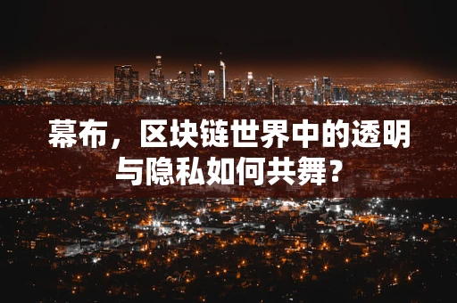 幕布，区块链世界中的透明与隐私如何共舞？