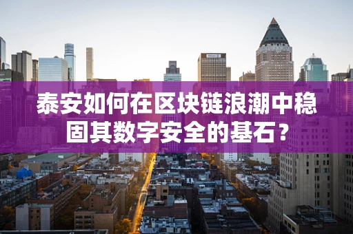 泰安如何在区块链浪潮中稳固其数字安全的基石？