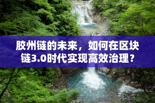 胶州链的未来，如何在区块链3.0时代实现高效治理？