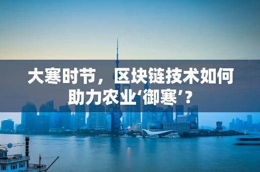 大寒时节，区块链技术如何助力农业‘御寒’？